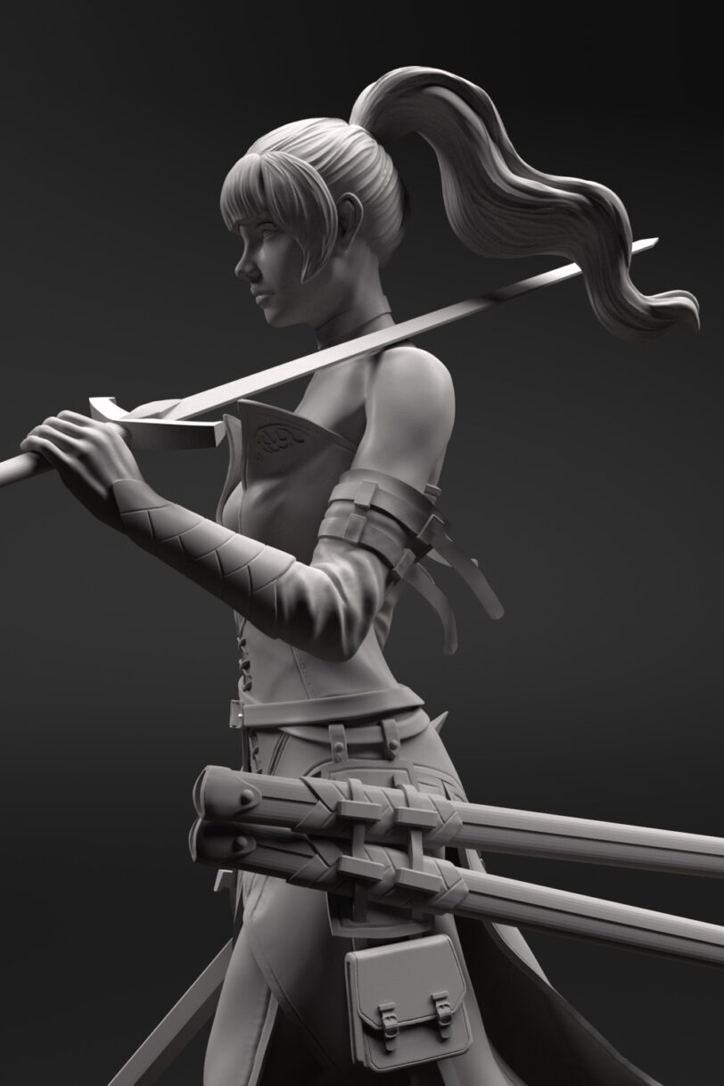 Shiwa the sword master 3D print